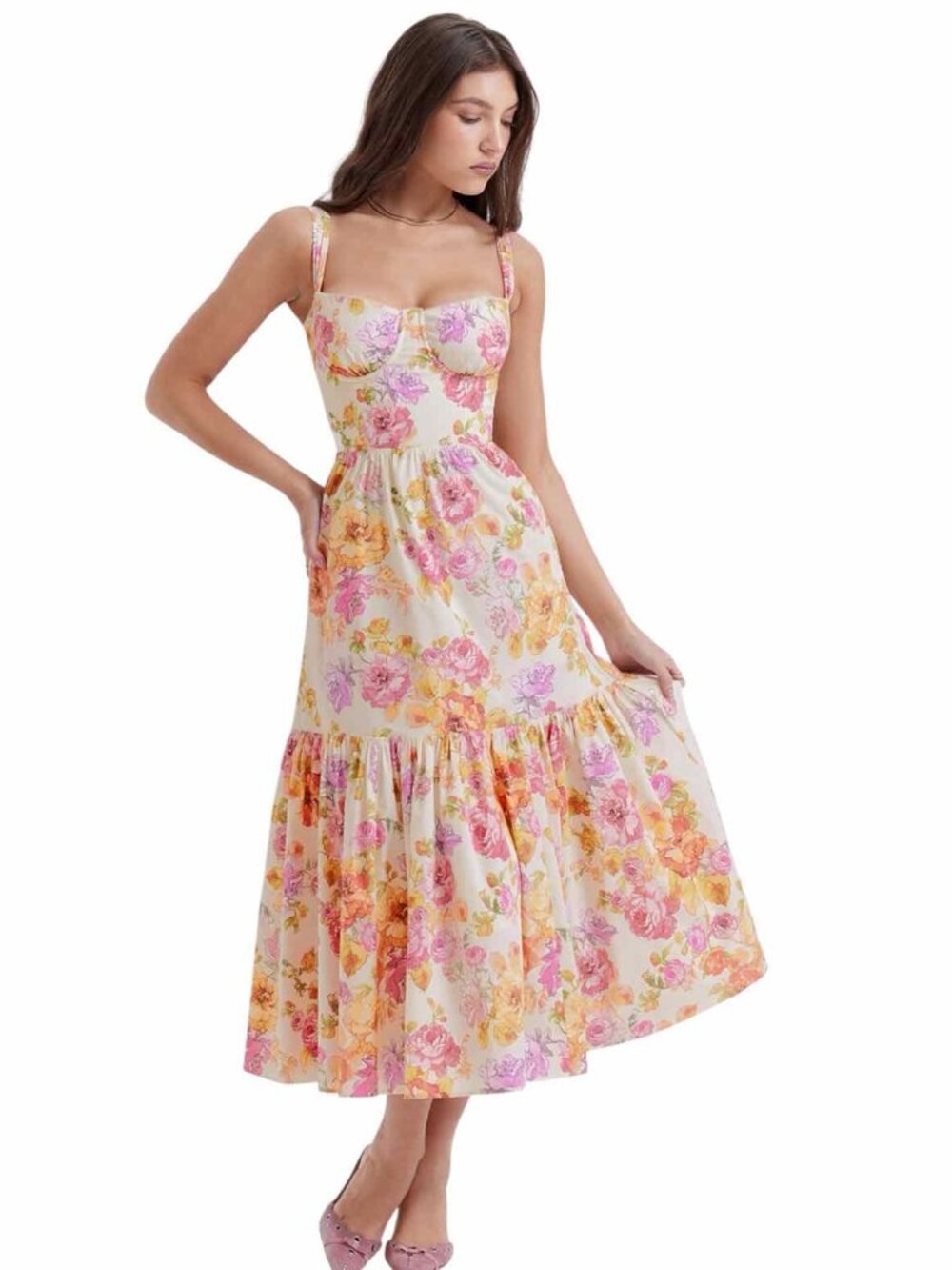House of CB white and floral Size XS Dress